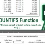 COUNTIFS Function